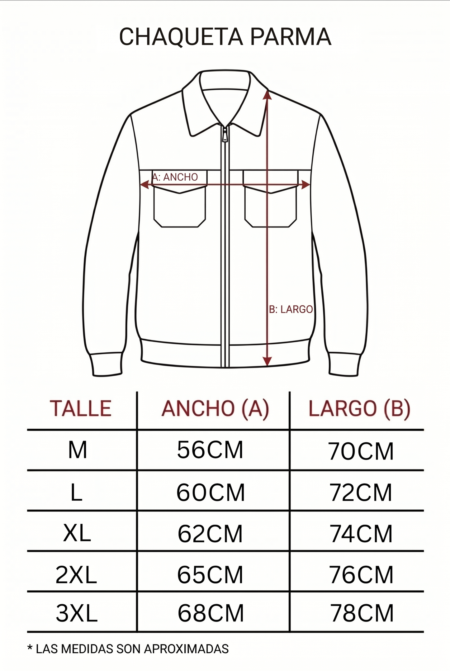 Campera Parma - Gamuza Premium