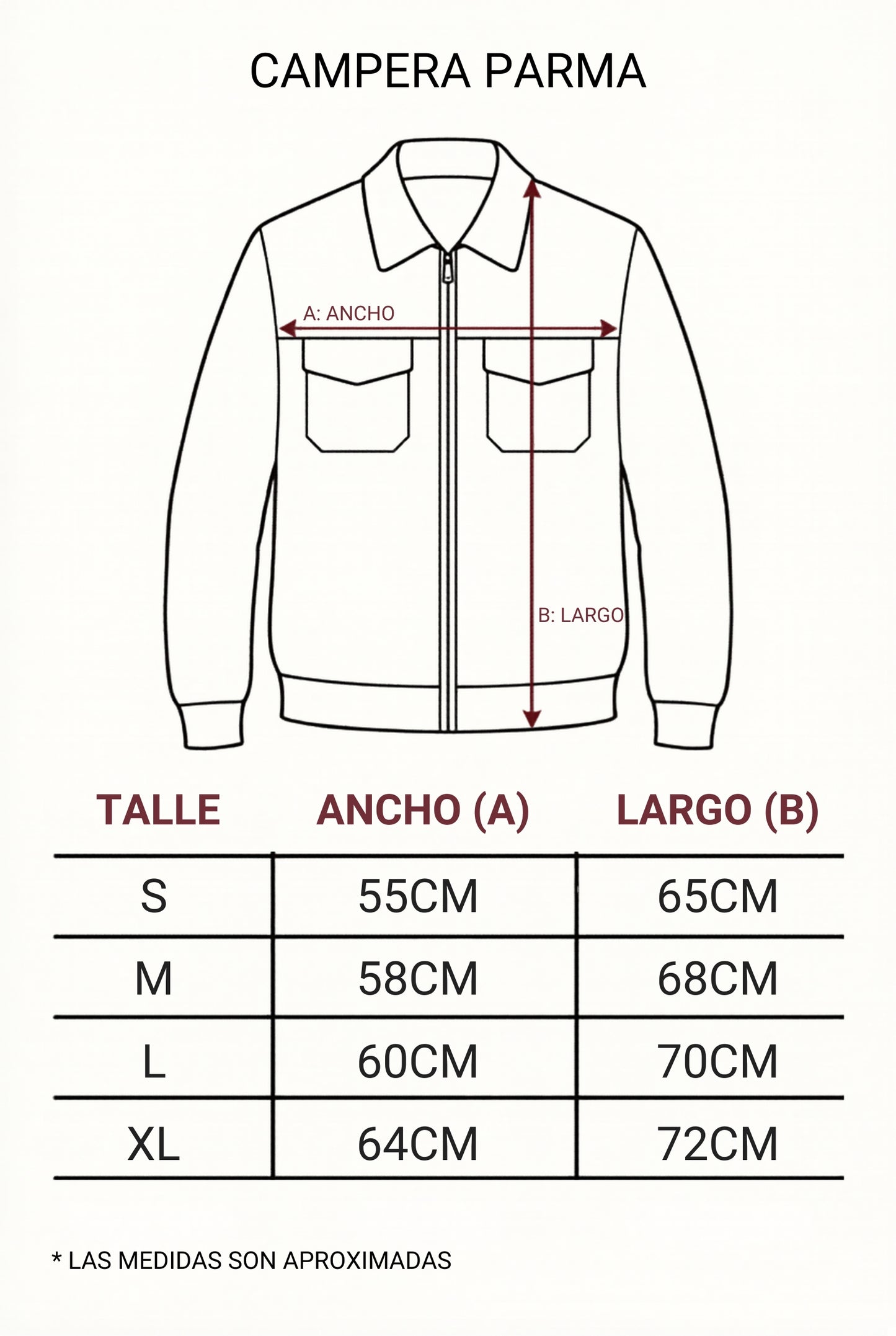 Campera Parma - Gamuza Premium